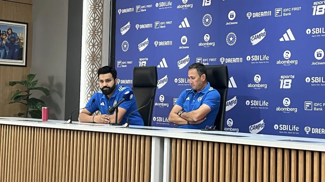 Ajit Agarkar and Rohit Sharma (Source - Twitter)