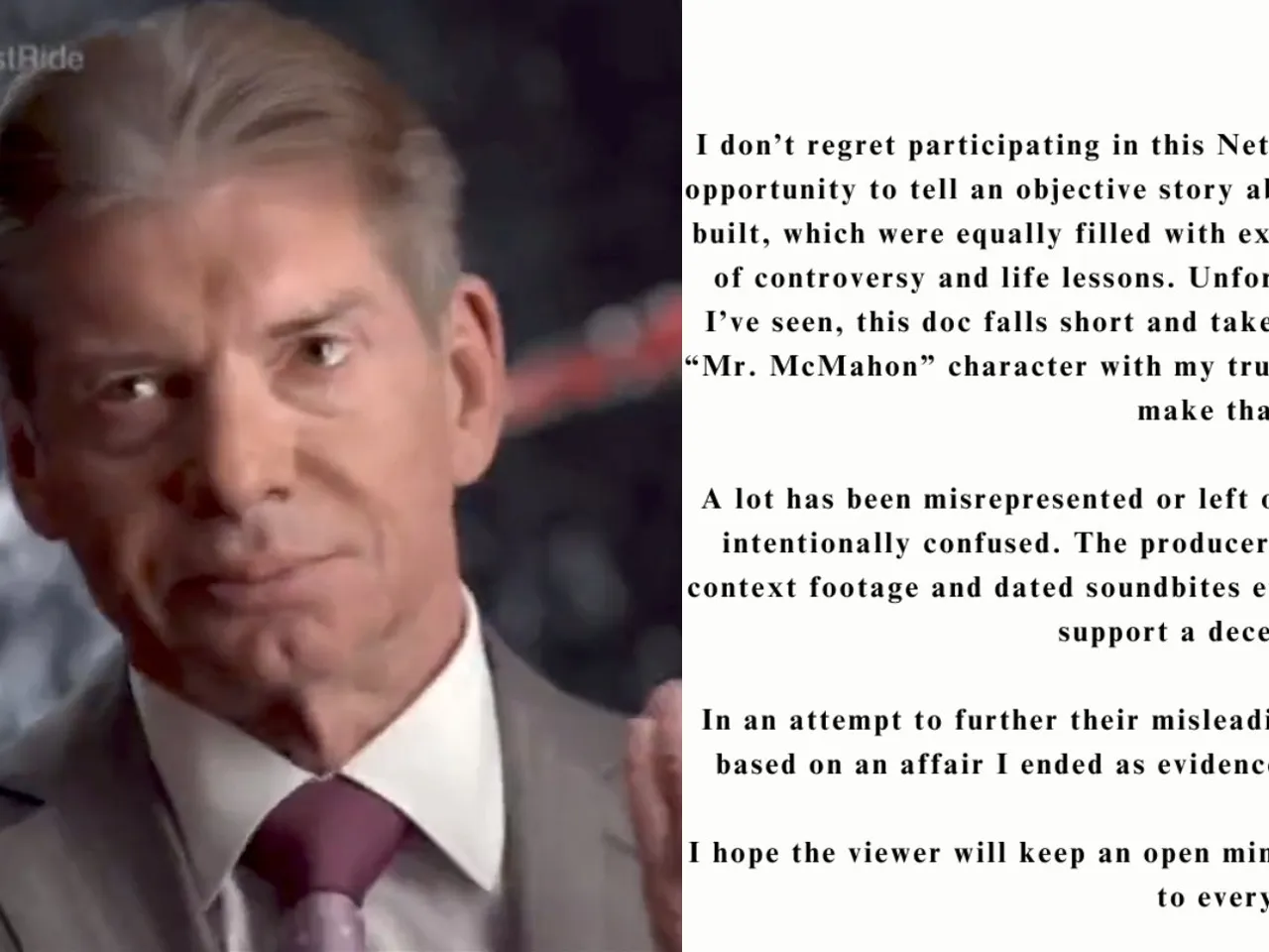 'A lot has been misinterpreted' - Vince McMahon reacts to Netflix's new docuseries ahead of WWE Raw