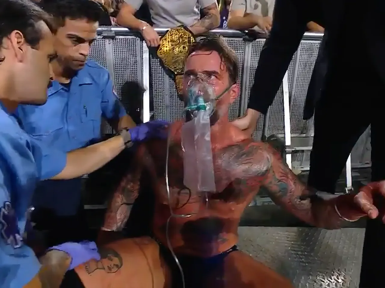 'Let me call my wife' - CM Punk refuses to use Oxygen mask after brutal Bad Blood match with Drew McIntyre