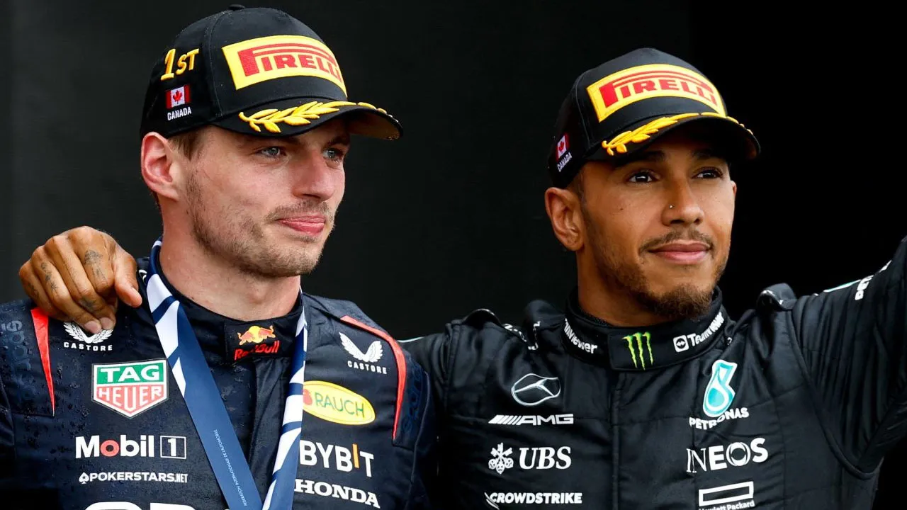 Lewis Hamilton and Max Verstappen