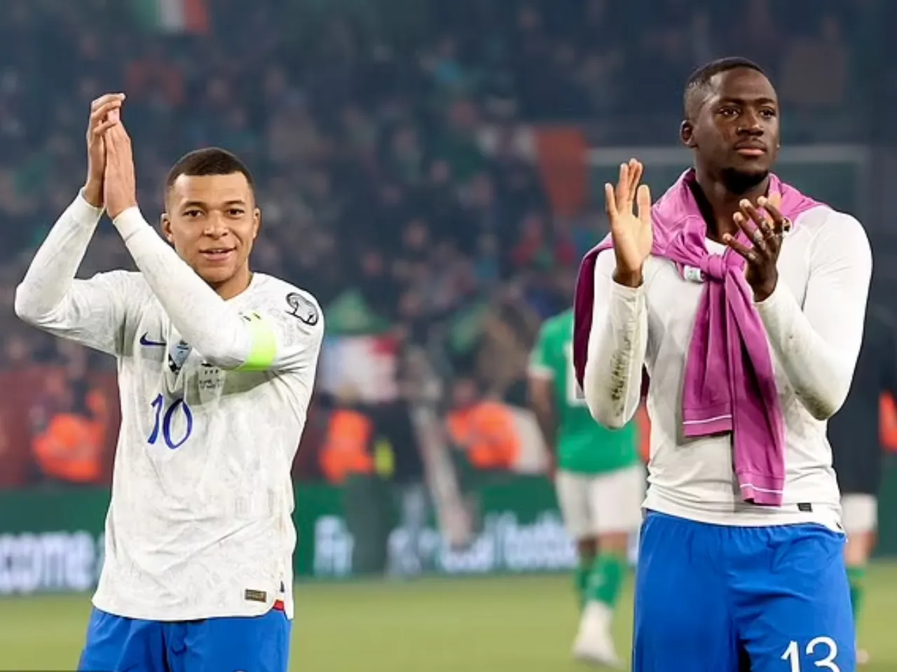 Ibrahima Konate and Kylian Mbappe