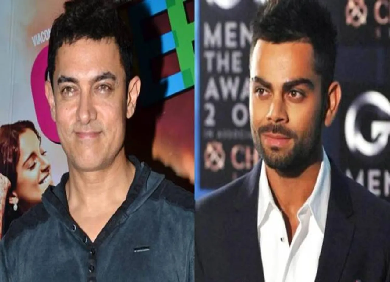 actor aamir khan, captain virat kohli, indian cricket team, secret superstar movie, diwali 2017