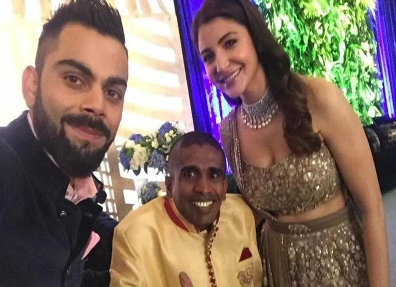 மாற்றுத்திறனாளி ரசிகரை ரிசப்ஷனுக்கு அழைத்து சந்தோஷப்படுத்திய விராட் கோலி