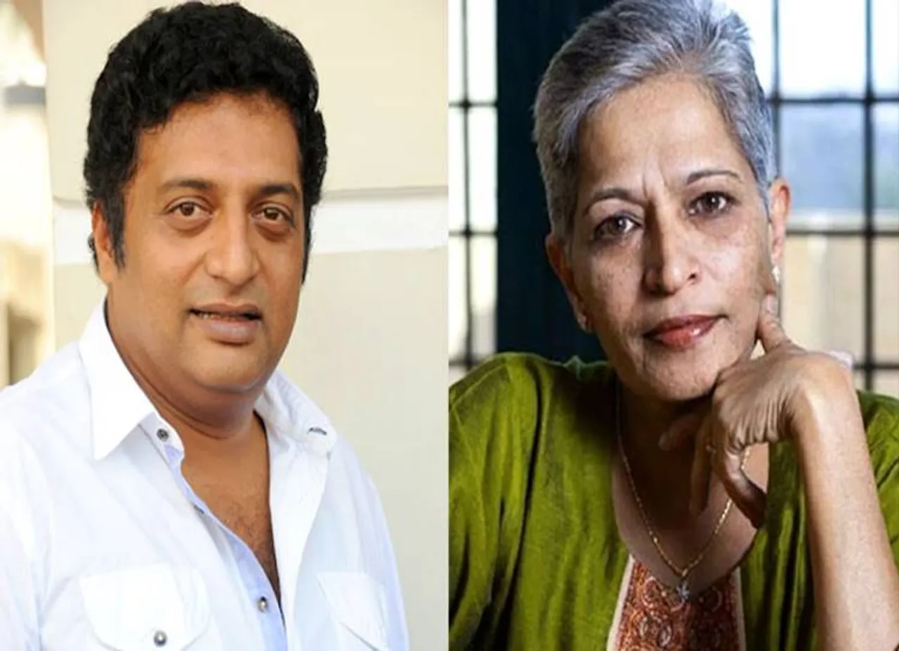 "கௌரி லங்கேஷின் குரல் அமைதியாகக் கூடாது; இன்னும் உரக்க பேசப்பட வேண்டும்”: பிரகாஷ் ராஜ்
