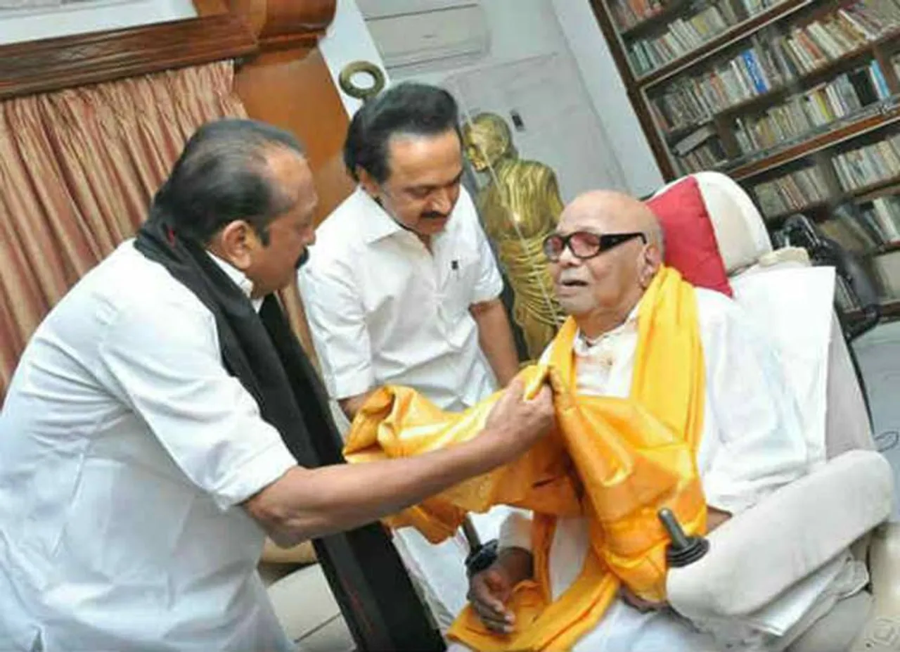 கருணாநிதியை மீண்டும் சந்தித்த வைகோ: திமுகவுக்கு ஆதரவு தொடரும் என பேட்டி