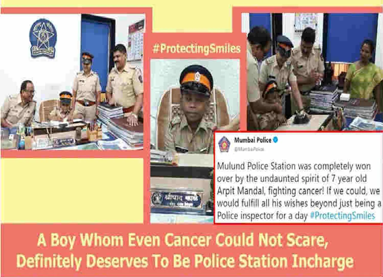 கேன்சருடன் தினம் தினம் போராடும் 7 வயது சிறுவனின் ஒரு நாள் போலீஸ் ஆசை!