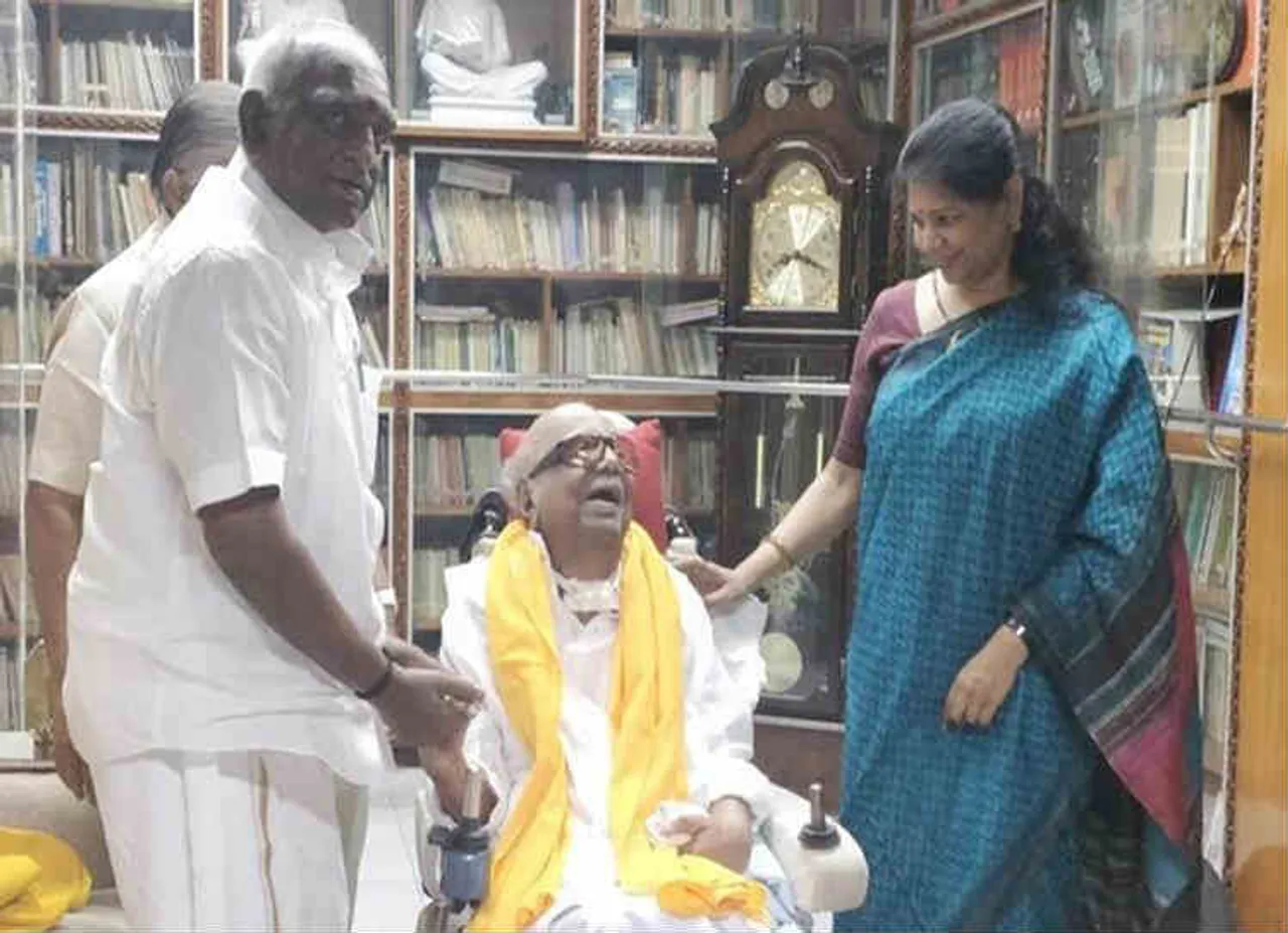 pon radhakrishnan meets karunanidhi