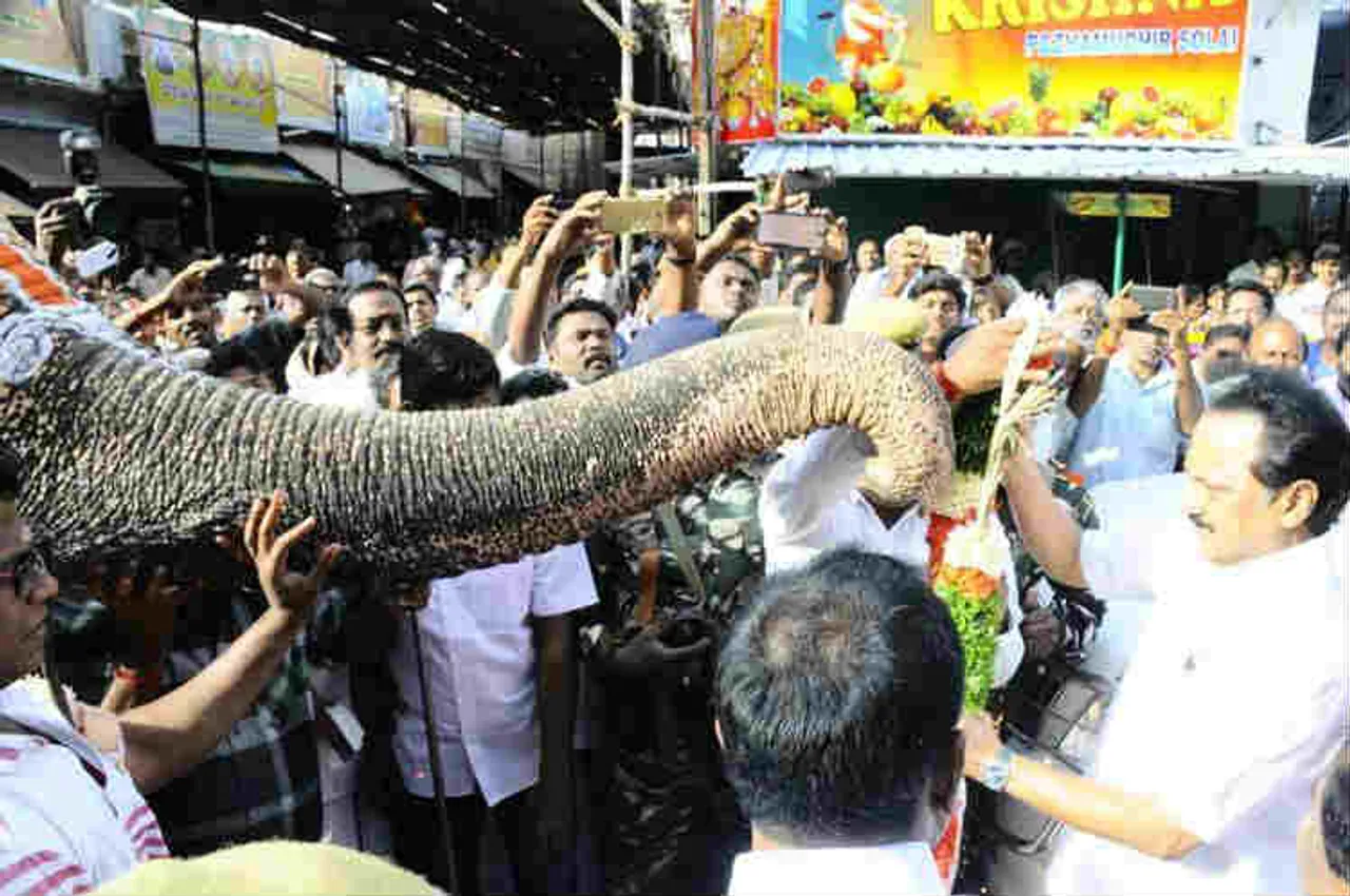 Srirangam Temple, MK Stalin