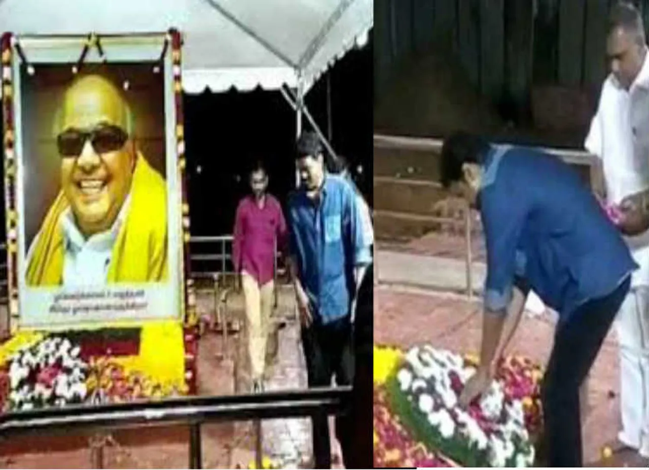 சென்னை திரும்பிய நடிகர் விஜய்.. காலை 4 மணிக்கு கருணாநிதி நினைவிடத்தில் அஞ்சலி!