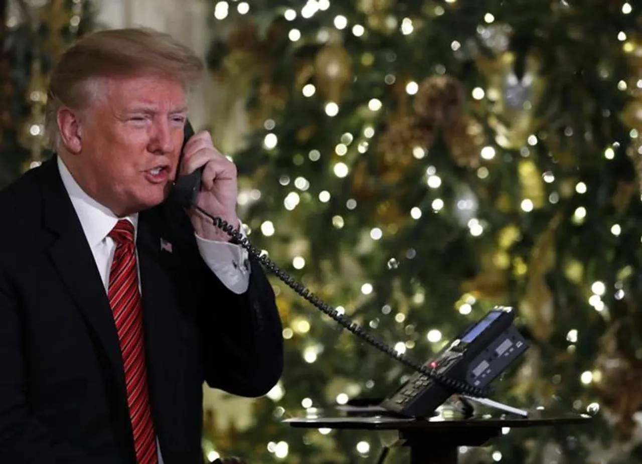 Trump NORAD Santa Tracker Christmas phone calls
