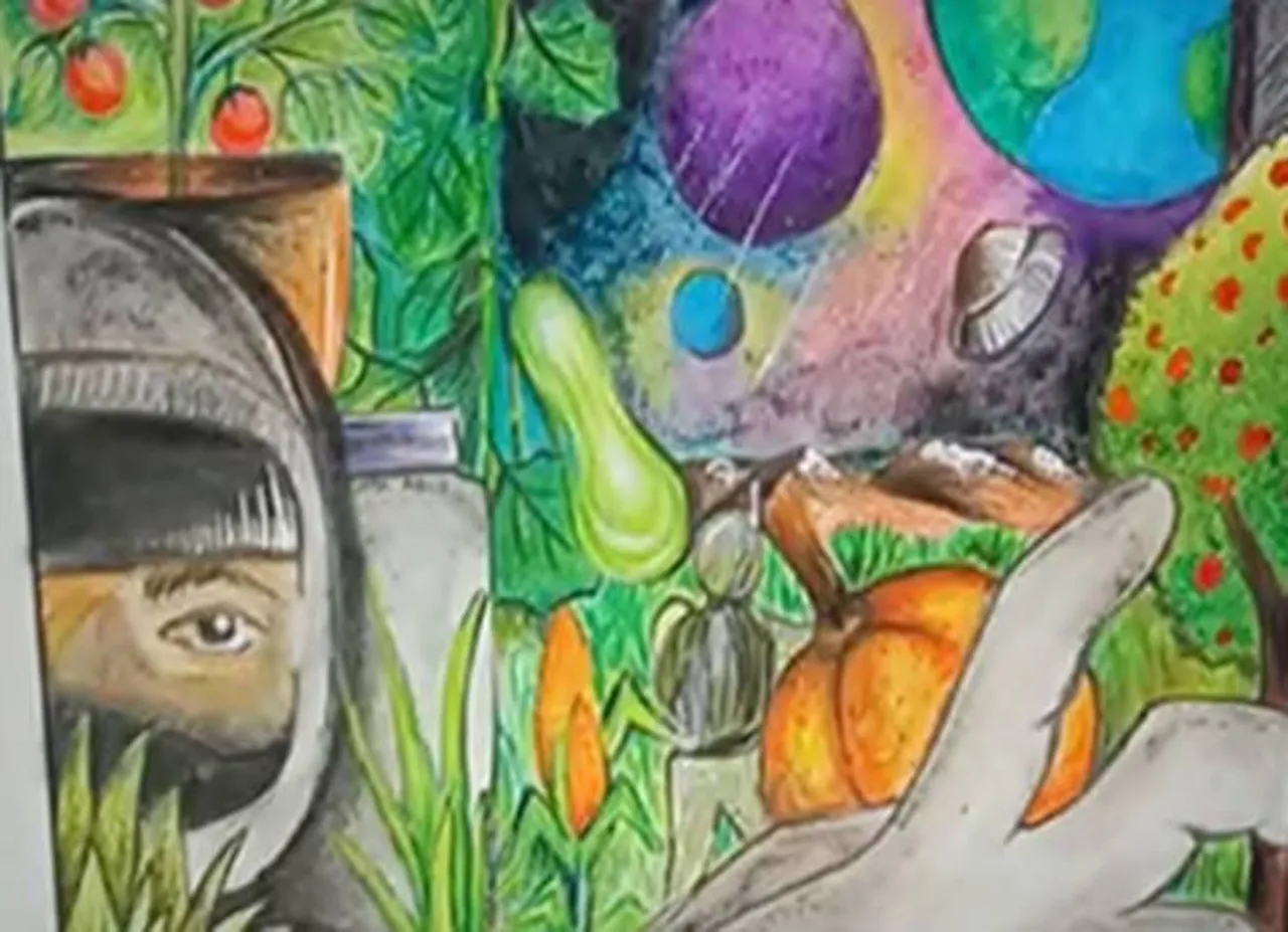 NASA Calender 2019 dindugal boy's painting - நாசா காலண்டரில் திண்டுக்கல் மாணவனின் ஓவியம்