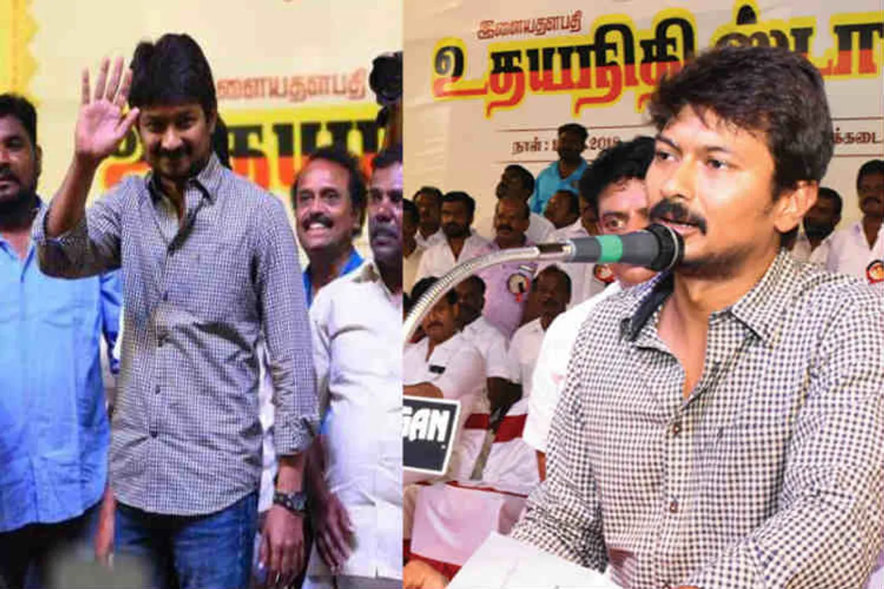 Udayanidhi Raised vck flag