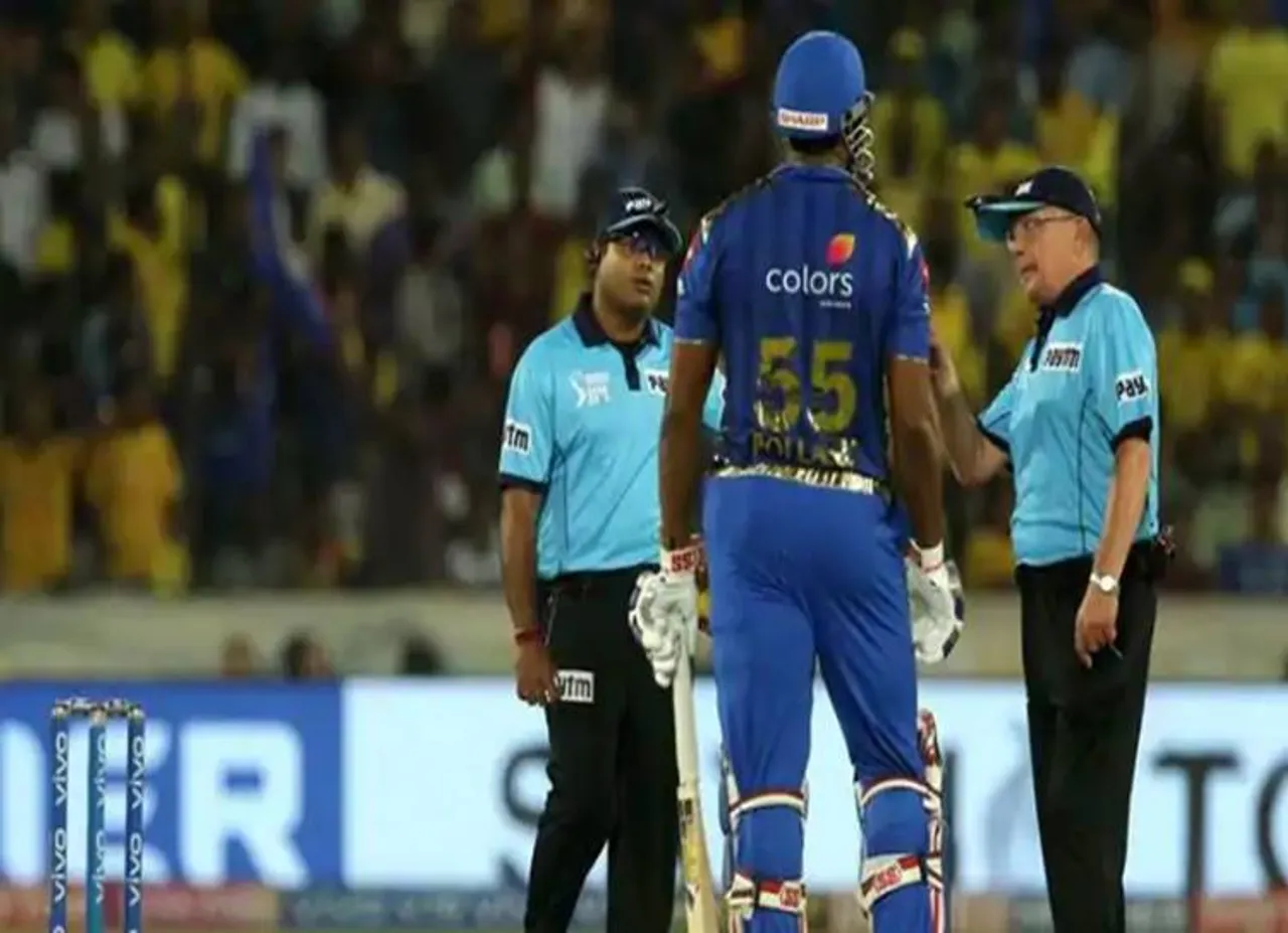ipl 2019 csk vs mi pollard bravo controversy last over
