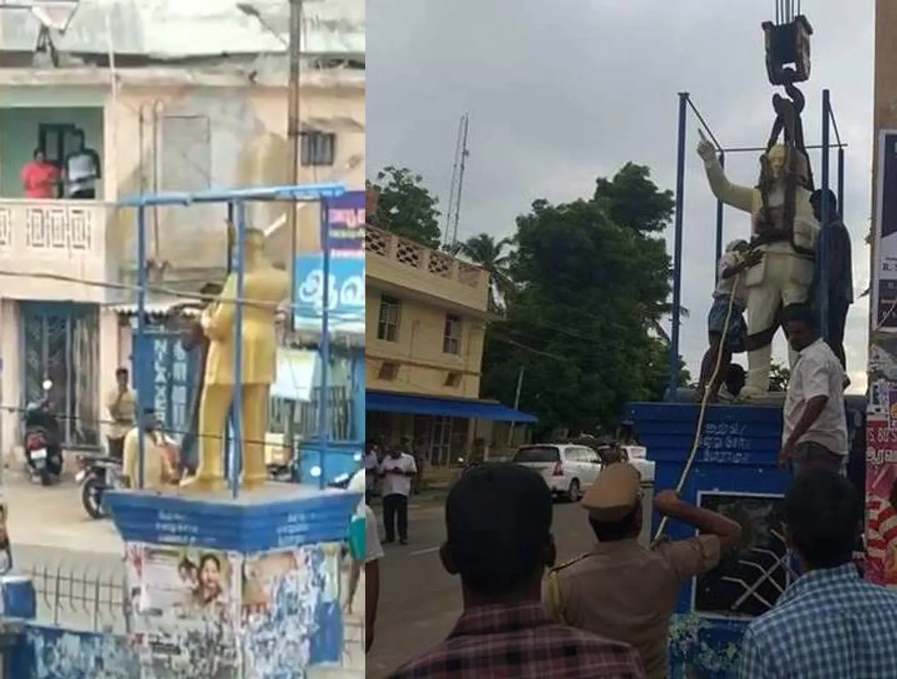 Ambedkar statue vandalism, nagapattinam, அம்பேத்கர் சிலை உடைப்பு, நாகப்பட்டினம், வேதாரண்யம், vedaranyam, mob violence, ambedkar statue,
