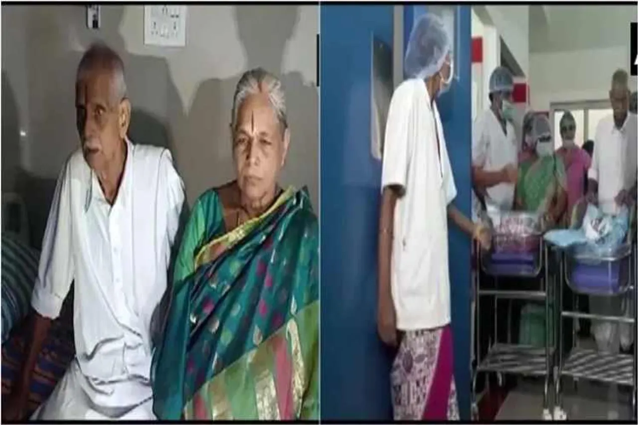 74 year old gives birth, elderly andhra woman gives birth to twins