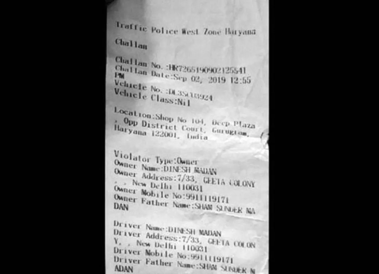 man from gurgaon fined rs 23,000 violating traffic rules - ரூ.23,000, 24,000, 32,500 : ஜஸ்ட் வாகன ஓட்டிகளுக்கு விதிக்கப்பட்ட அபராதம் இது!
