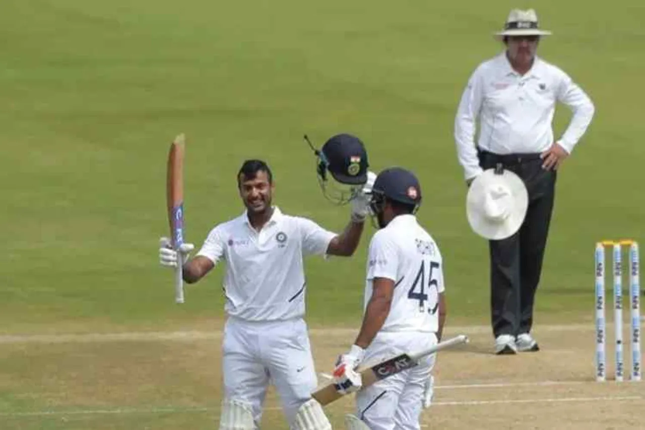 india vs south africa, india vs south africa 1st test day 2, india vs south africa 1st test, ind vs sa, mayank agarwal,மயங்க் அகர்வால், மயங்க் அகர்வால் இரட்டை சதம், இந்தியா - தென் ஆப்பிரிக்கா டெஸ்ட் கிரிக்கெட், mayank agarwal double century, rohit sharma, cricket news