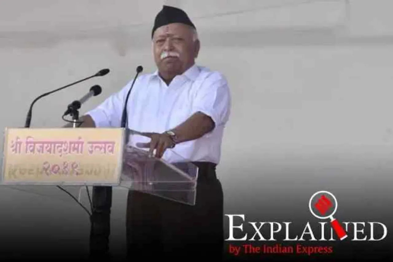 mohan bhagwat, rss chief speech, mohan bhagwat speech today, Indianness underlined by mohan bhagwat, What RSS chief said in his Vijayadashami address, ஆர்.எஸ்.எஸ். தலைவர் மோகன் பகவத், விஜயதசமி விழா, ஆர்.எஸ்.எஸ்., mohan bhagwat dussehra speech, rss chief nagpur speech, 2019 lok sabha elections, mohan bhagwat lok sabha elections, Tamil indian express explained