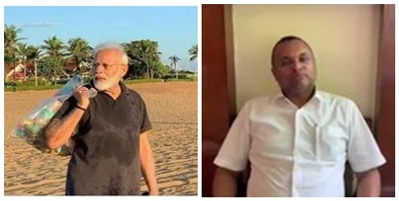 PM Modi Plogging at beach in Mamallapuram, PM Modi collected plastic wastes video, PM Modi collected plastic wastes controversy by Karti Chidambaram tweet,கார்த்தி சிதம்பரம், பிரதமர் மோடி, கடற்கரையில் பிளாஸ்டிக் குப்பைகளை சேகரித்த பிரதமர் மோடி, நடந்தது என்ன? what happened really in PM Modi Plogging at beach, PM Modi, Congress MP Karti Chidambaram, BJP, Congress,