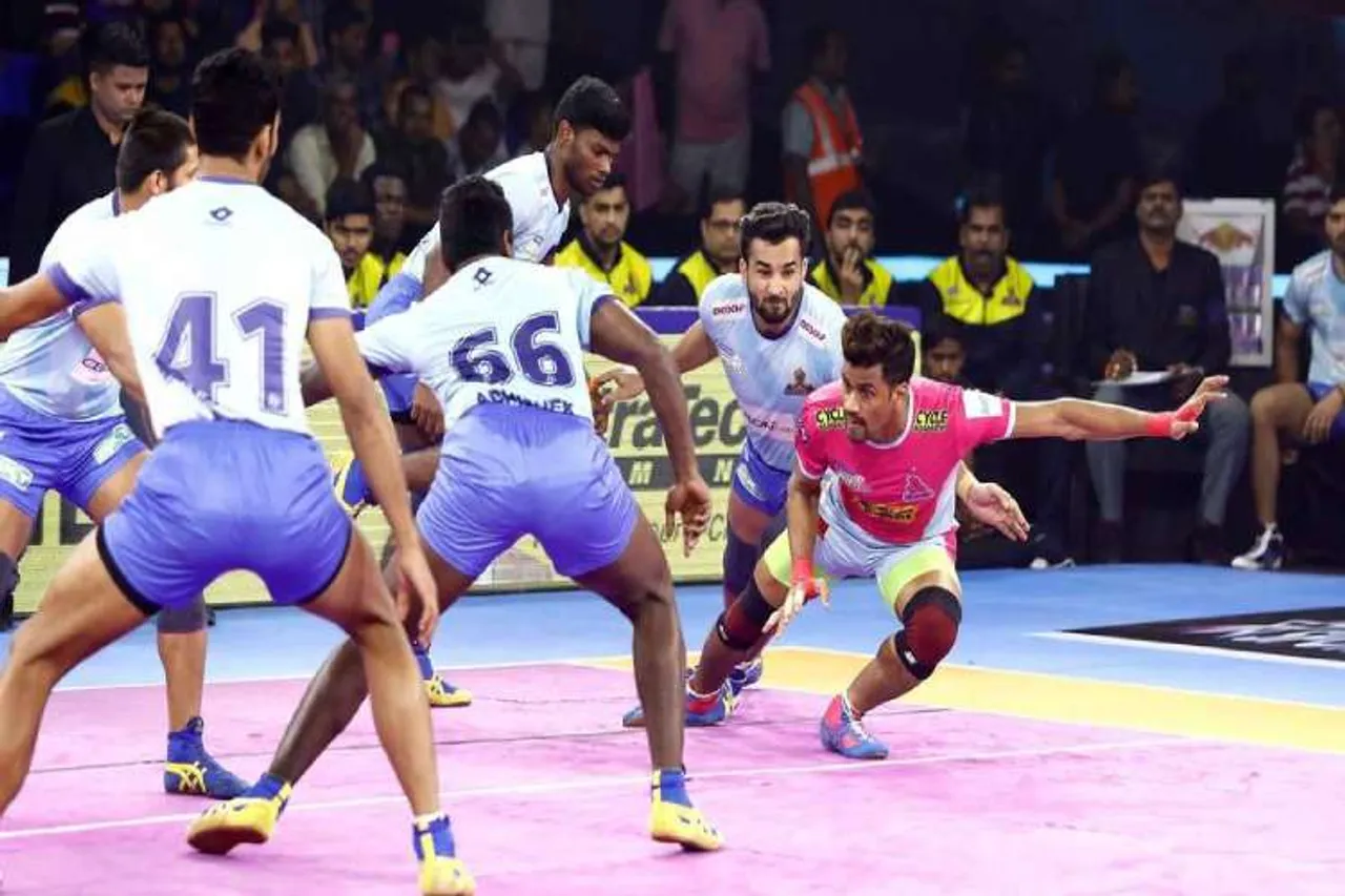 Tamil Thalaivas wins against jaipur pink panthers