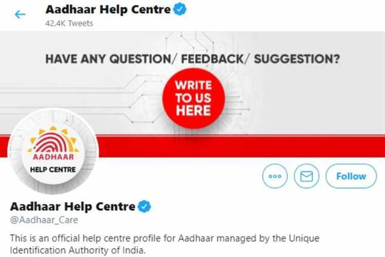 Twitter, Aadhaar card, UIDAI