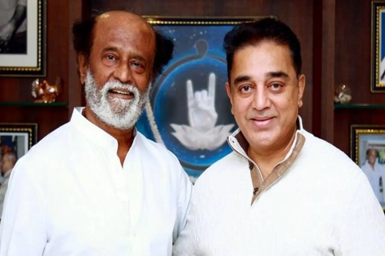 rajini and kamal tie up speech in politics - 'தேவை ஏற்பட்டால் ஒன்றாக சேர்ந்து பயணிப்போம்' - ரஜினி, கமல் தனித்தனியே பேட்டி