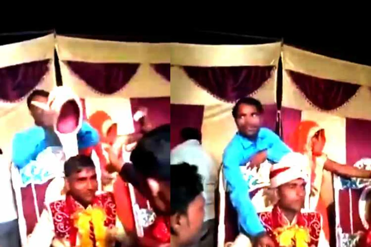 groom attack in marriage, groom attack a man maarriage function,திருமணம் வைரல் வீடியோ, groom attack a man viral video, marriage, டிக்டாக் வீடியோ, கல்யாணம், மாப்பிள்ளை, ட்ரெண்டிங், marriage attack tiktok,மாப்பிள்ளை தோழனை தாக்கிய மணமகன் வைரல் வீடியோ, groom attack viral video