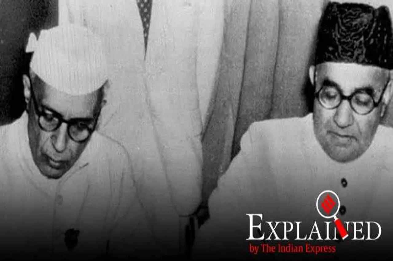 citizenship amendment bill, nehru-liaquat pact, nehru-liaquat 1950 pact, நேரு - லியாகத் 1950 உடன்படிக்கை, jawaharlal nehru, cab protests, amit shah, இந்தியா - பாகிஸ்தான் ஒப்பந்தம், டெல்லி ஒப்பந்தம், Tamil indian express, CAB, Jawaharlal Nehru and Liaquat Ali Khan, Pakistan PM Liaquat Ali Khan