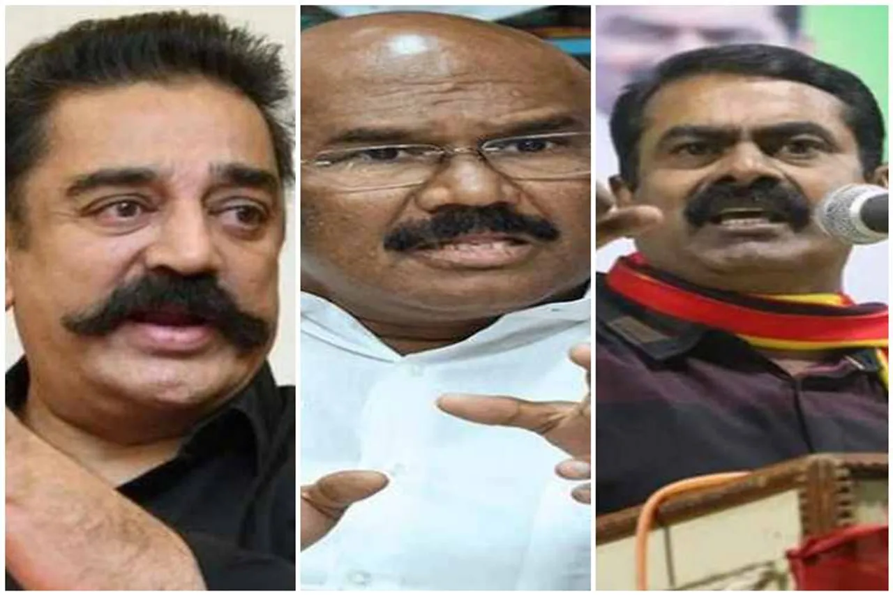 amil nadu, chennai, admk, congress, bjp, makkal needhi maiam, naam tamilar katchi, controversial speerch, duglak, gurumoorthy, minister jayaykumar, minister rajendra balaji, hindu terrorist, godse, kamalhaasan, seeman