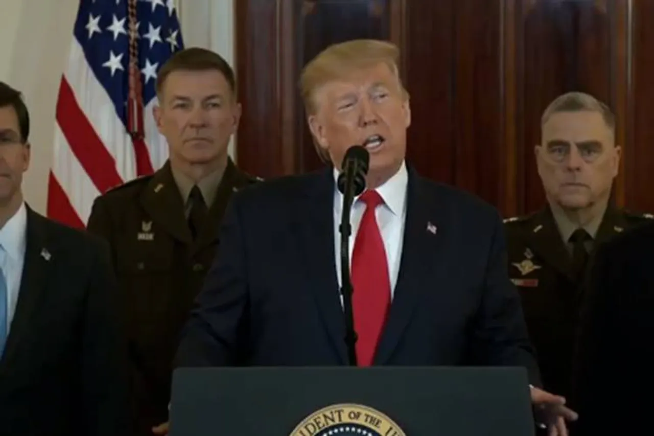 US President donald trump address the public on tv about iran attack - "ஈரானுக்கு எதிராக ராணுவம், ஏவுகணை பயன்படுத்த விரும்பவில்லை" - அமெரிக்க அதிபர் டிரம்ப்