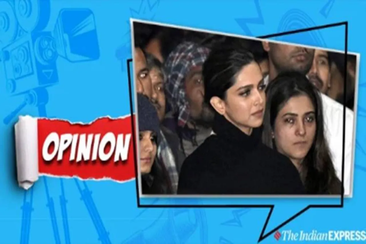 Deepika at JNU Bollywood’s women have shown far more spine than its ‘heroes’ - ஹீரோக்கள் என்ற வரையறையை மாற்றி எழுத வேண்டிய காலகட்டம்