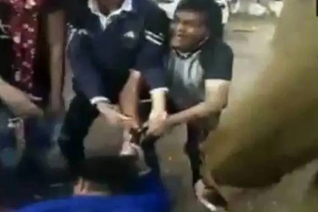Madhya Pradesh cop thrashes wife for opposing his illicit affair video