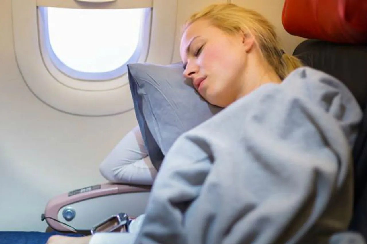 sleeping at flight