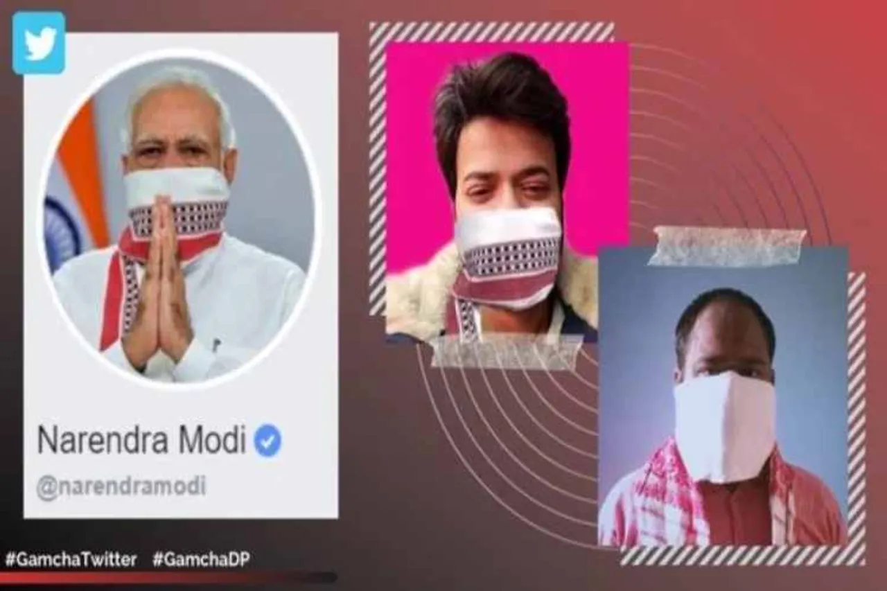narendra modi, modi lockdown extended address, modi gamcha mask, modi gamcha mask dp, gamcha twitter, gamcha dp, wear face cover stay safe, viral news, indian express