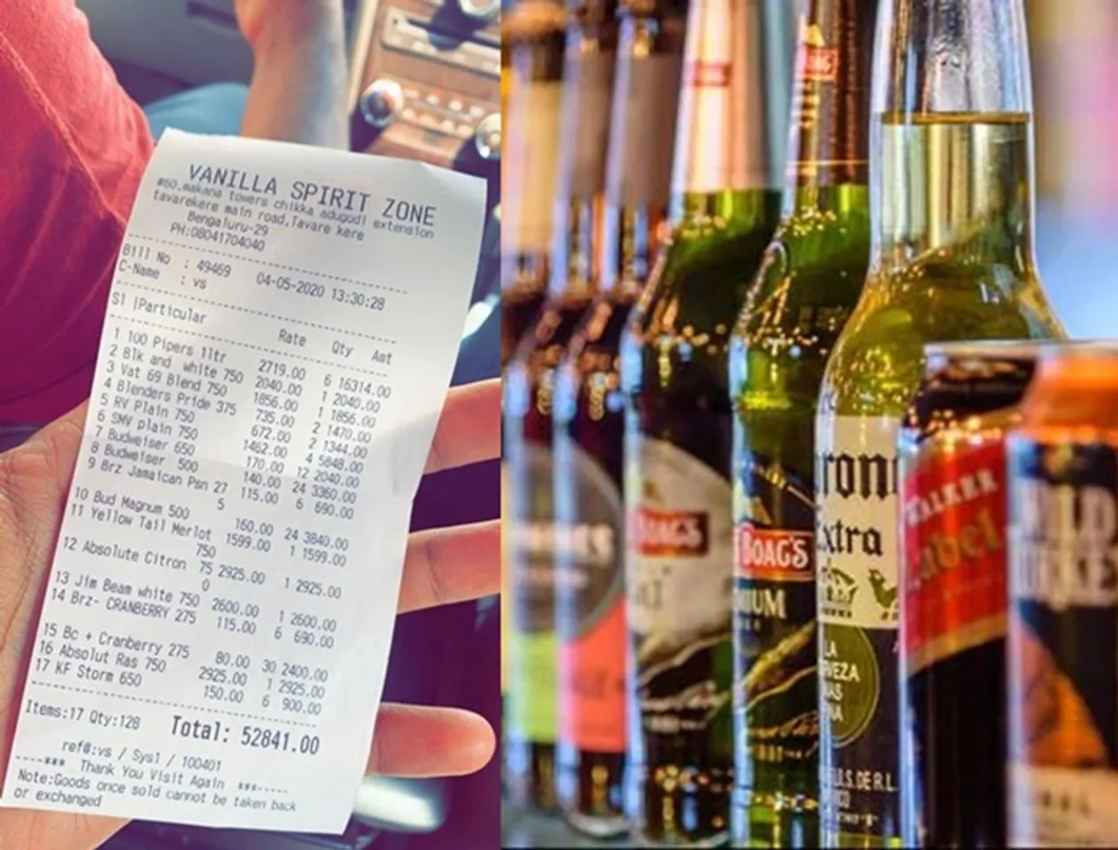 Bengaluru men bought liquor for rs 52,841