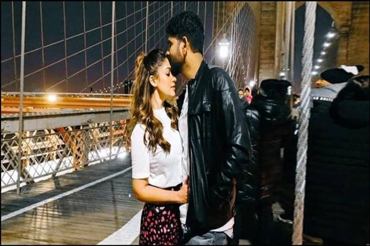 Nayanthara Vignesh Shivan Kiss Photo