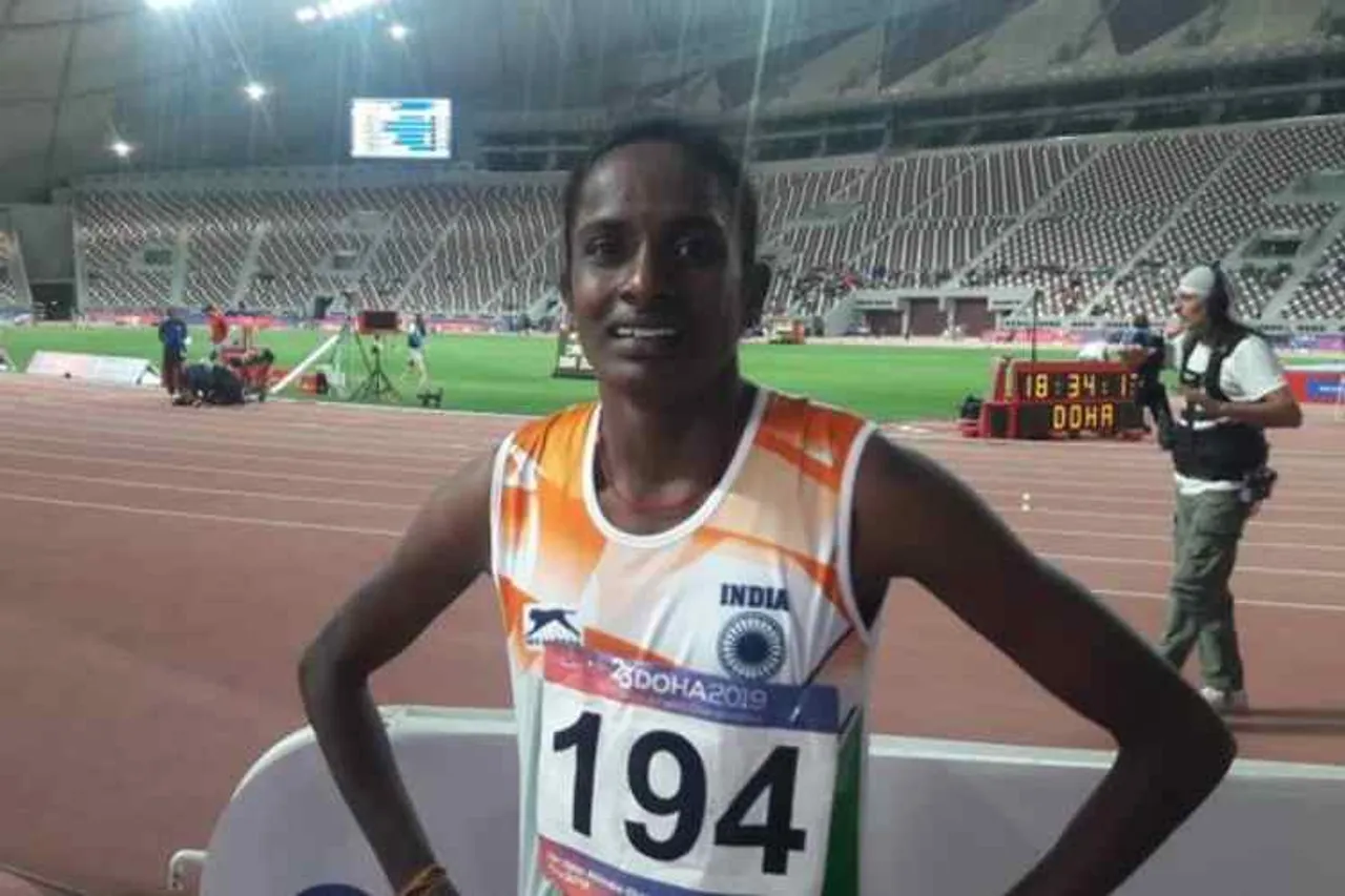 Gomathi Marimuthu, asian champion Gomathi Marimuthu, Gomathi Marimuthu banned for four years, ஊக்கமருந்து, கோமதி மாரிமுத்து, ஆசிய சாம்பியன் கோமதி மாரிமுத்துவுக்கு 4 ஆண்டுகள் தடை, ஆசிய தடகளப்போட்டி, Gomathi Marimuthu ban, Gomathi Marimuthu athlectics, Marimuthu doping, sports news, latest tamil nadu news, தமிழக வீராங்கணை கோமதி மாரிமுத்து, tamil nadu sports woman Gomathi Marimuthu