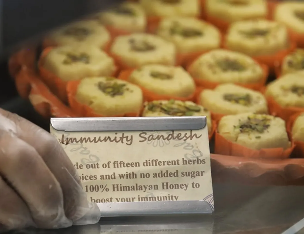 Immunity Sandesh a blend of Tulsi, Turmeric, bay leaf, saffron and Himalayan honey