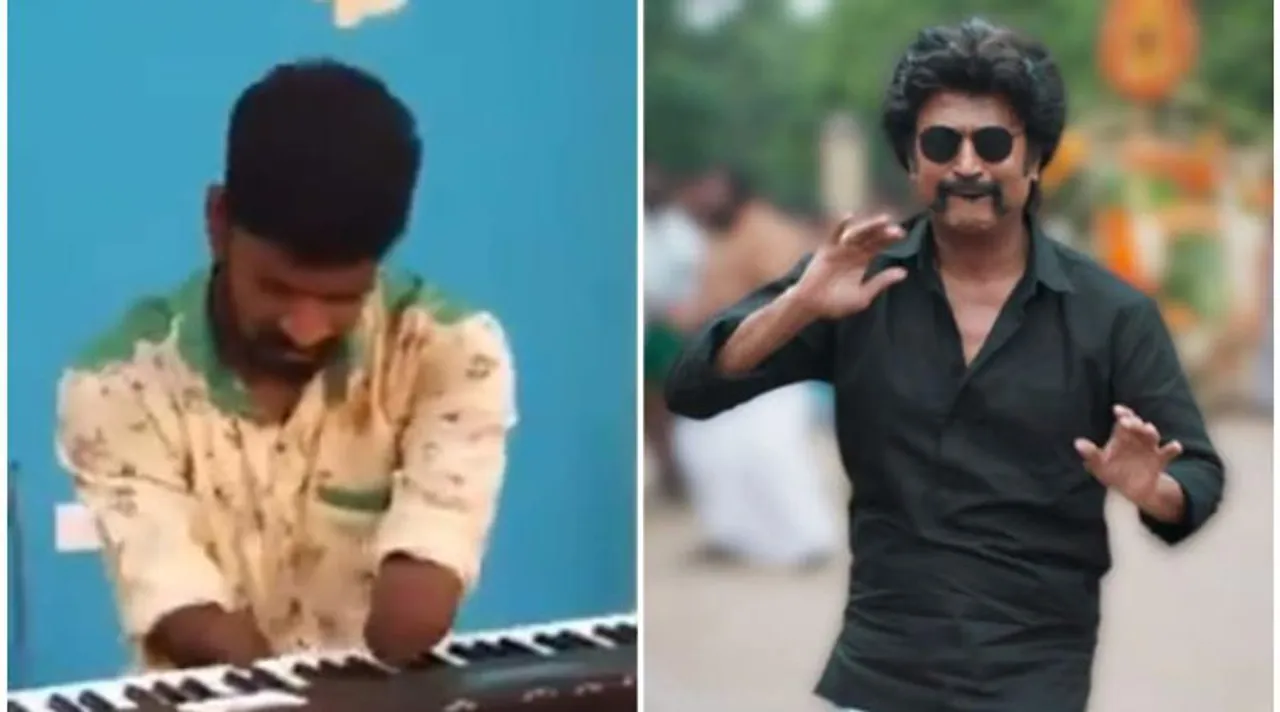 Physically Challenged Person Plays Rajinikanth's Marana Mass song