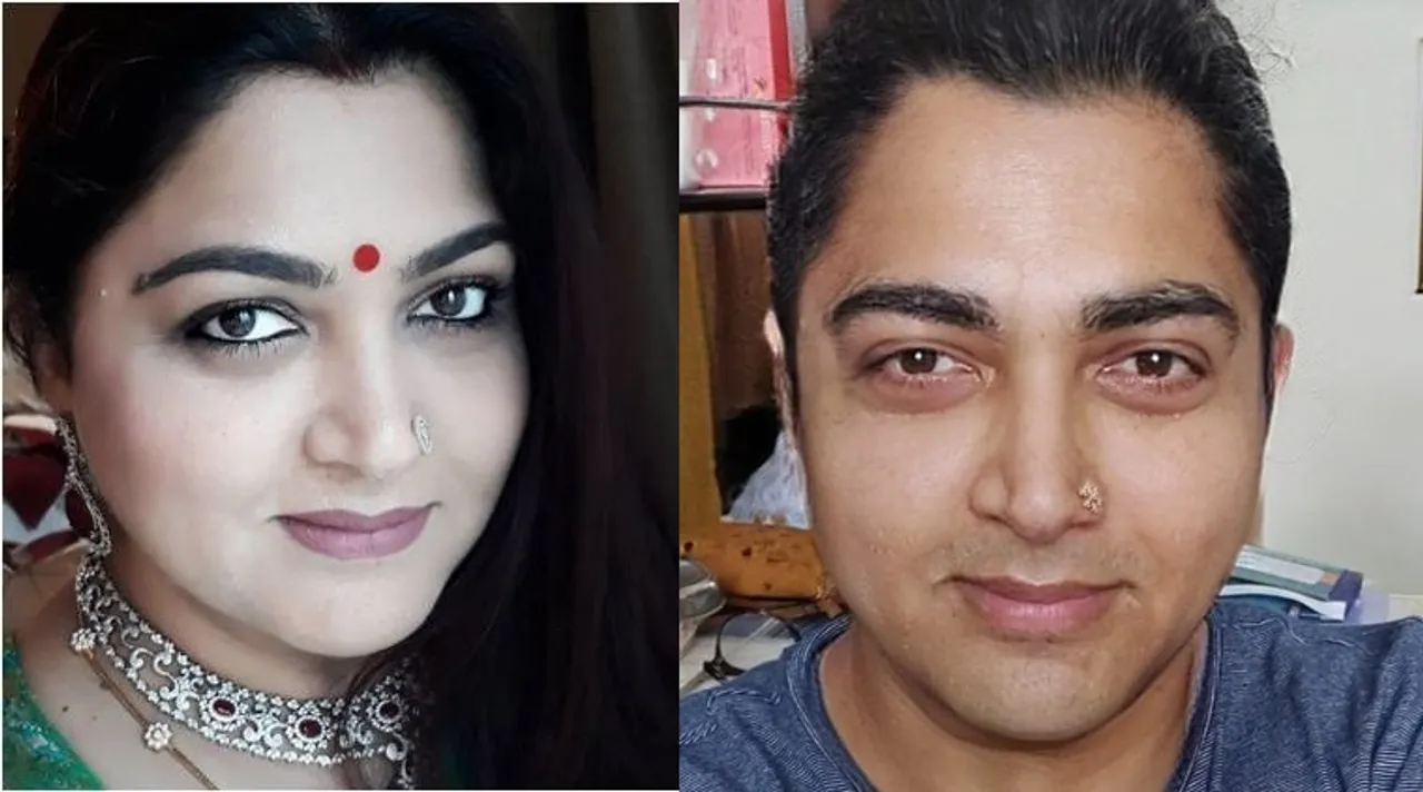 Kushboo shares her faceapp male version photo