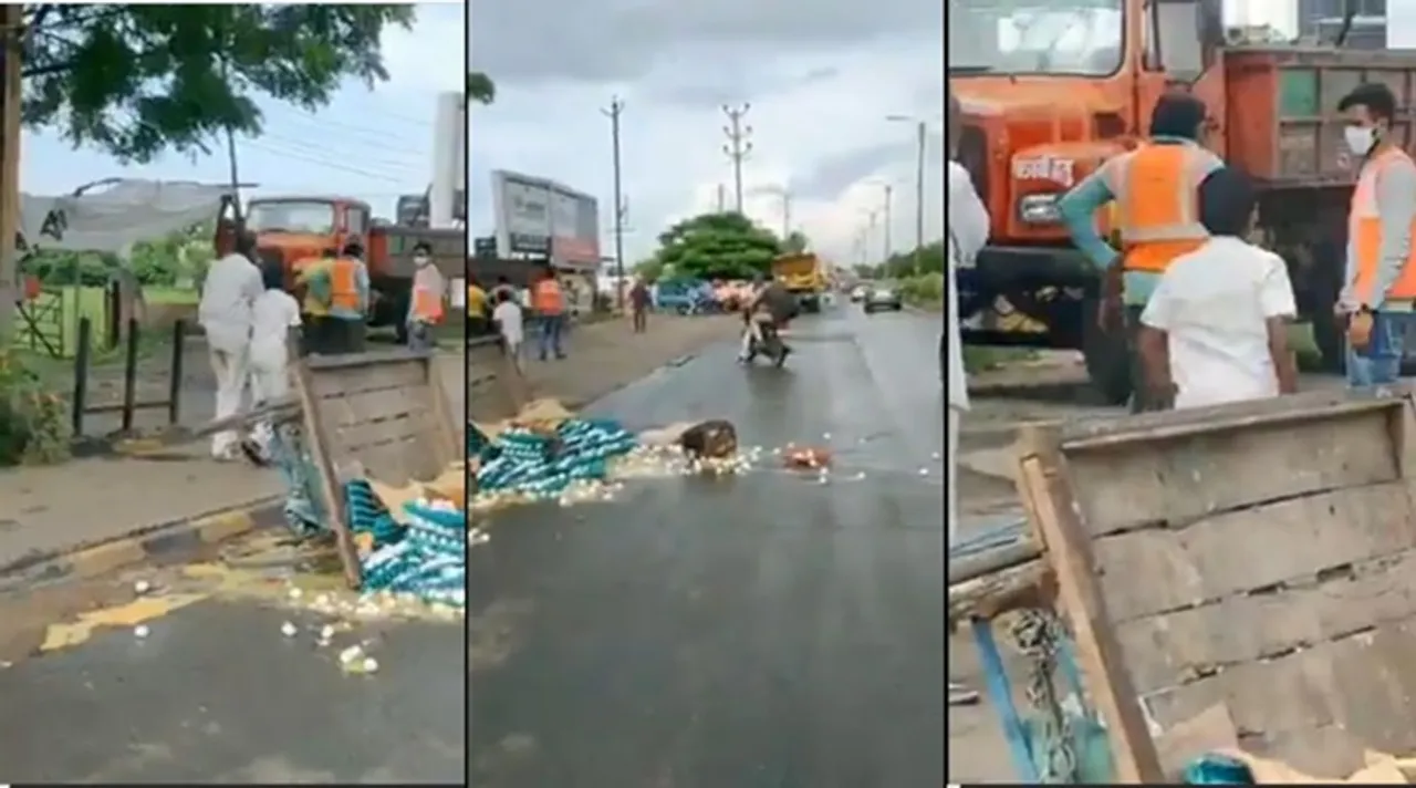 Egg seller's cart allegedly overturned by civic officials in Indore