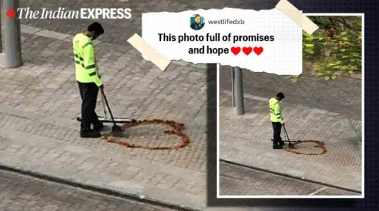 Telangana, Dubai, telangana man, heart with flowers, Instagram, trending news, viral news, indian express news