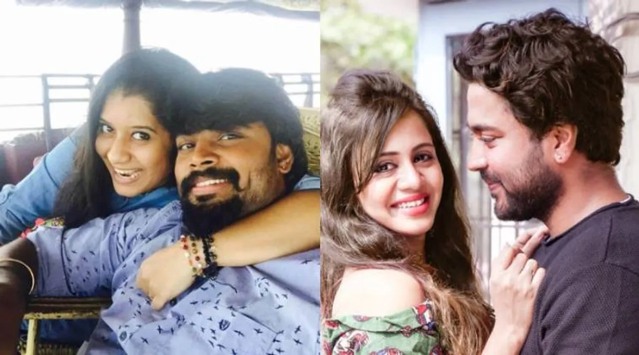 Tamil Anchors with their husbands, VJ Anjana rangan, Priyanka deshpande