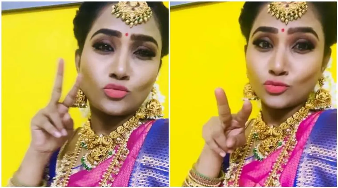 actress myna nandhini, myna nandhini babyshower, myna nandhini cute dance video, viral video, மைனா நந்தினி, வளைகாப்பு, மைனா நந்தினி டான்ஸ், வைரல் வீடியோ, myna nandhini dance for kaattu payale song, soorarai pottru movie, vijay tv, sravanan meenatchi serial myna nandhini