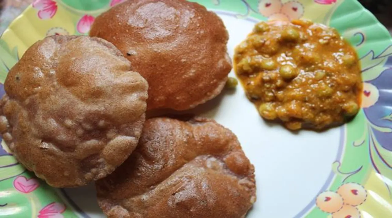 Healthy Ragi Poori, Masala Ragi poori