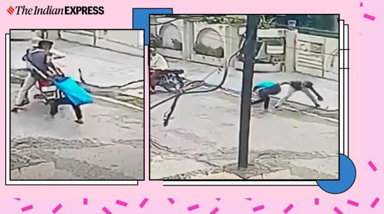 punjab, punjab girl fights phone snatcher, phone snatcher viral video, mobile snatcher bike viral video, brave girl, trending, indian express, indian express news