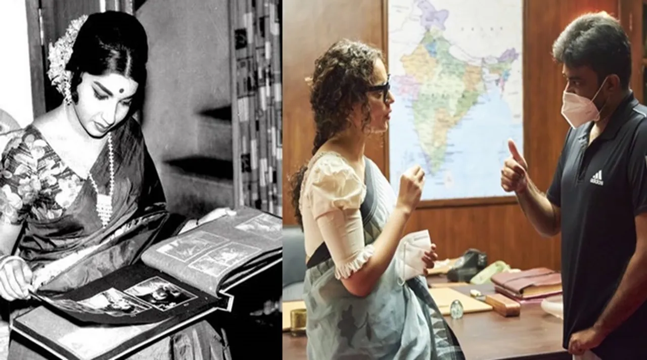 Actress Kangana Ranaut shares photos of thalaivi shooting spot discussion with AL Vijay
