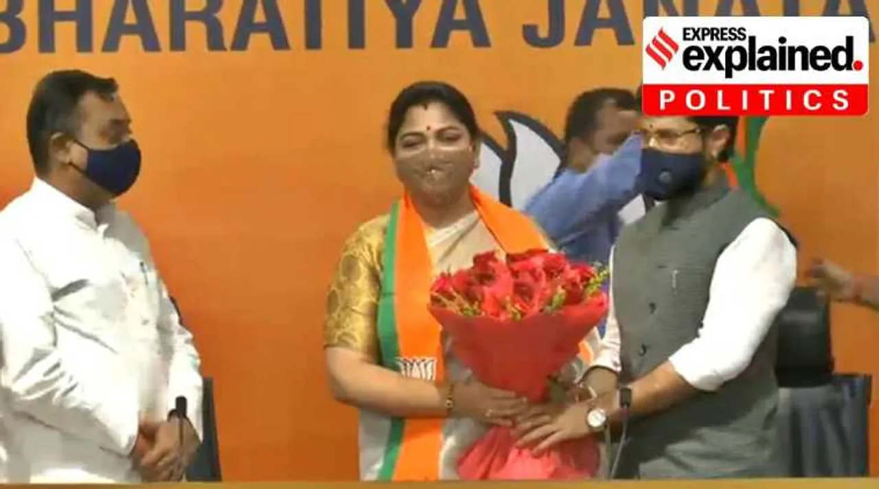 Khushbu Sundar, kushboo joins bjp, Khushbu Sundar joins BJP, குஷ்பு பாஜகவில் இணைந்தார், குஷ்பு, குஷ்பு சுந்தர், காங்கிரஸ், பாஜக, BJP Khushbu Sundar, Khushbu Sundar Congress BJP, BJP Khushbu Sundar, Express Explained,