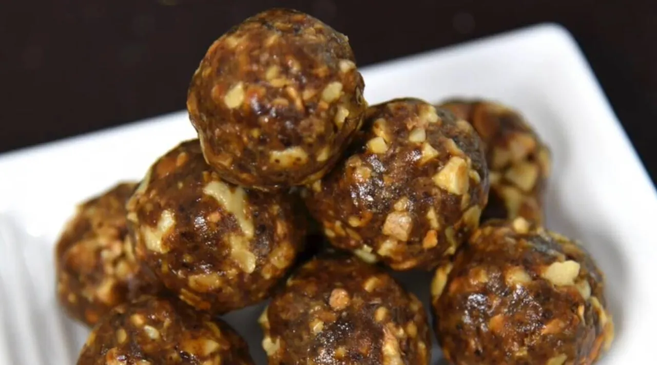 Four Ingredients easy laddo recipe healthy snacks tamil