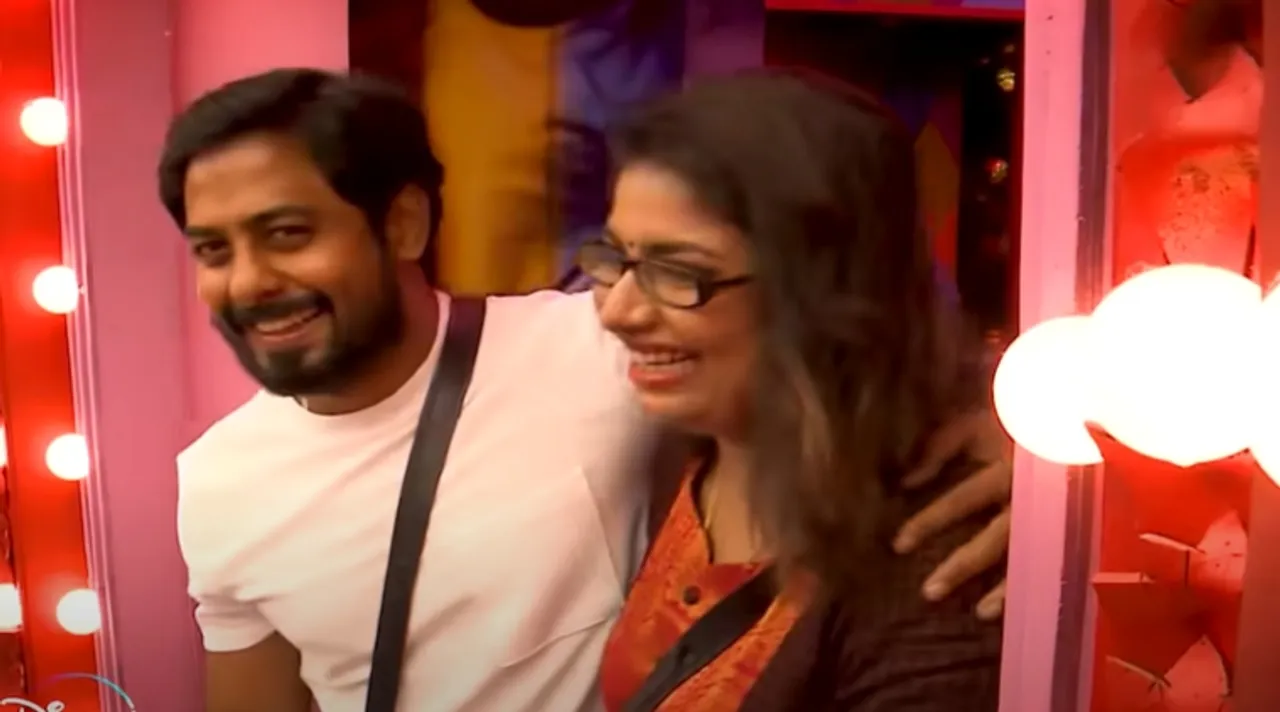 Bigg Boss 4 Tamil Vijay Tv Aari Gaby Aajeeth family meet review Day 88